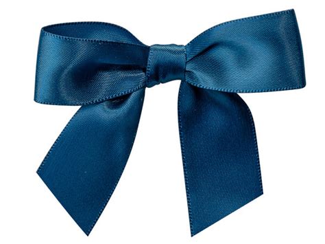 Navy Blue Pre Tied Satin Gift Bows With Twist Ties Pack