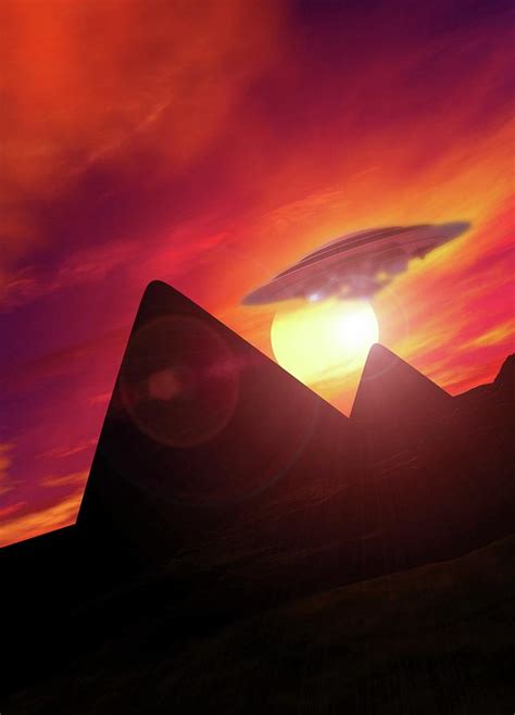 Ufo Over The Pyramids Photograph By Victor Habbick Visionsscience