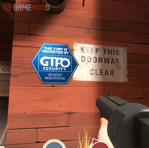 Gtfo Security Sign Tf2 Sprays Funny Gamemodd