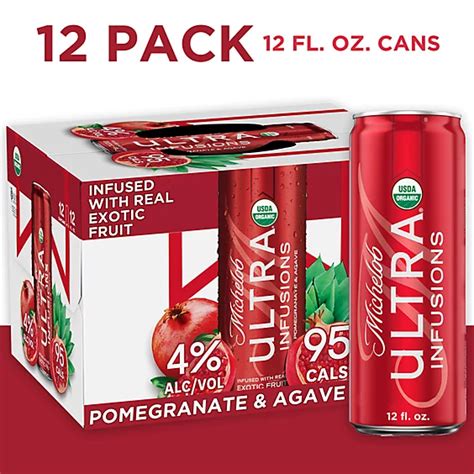 Michelob Ultra Infusions Pomegranate And Agave Light Beer Cans 12 12 Fl