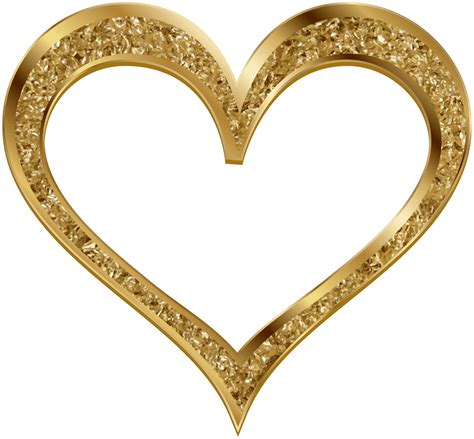 Gold Heart Clip Art Png Image