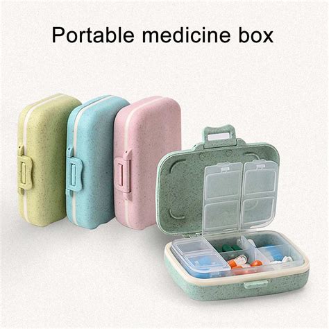 Portable Pill Case 6 Compartment Travel Vitamin Medicine Organizer