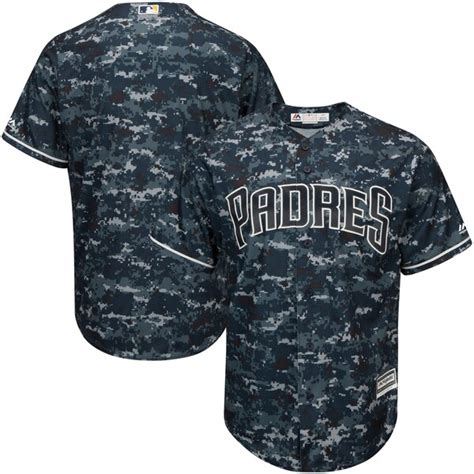 Mens San Diego Padres Majestic Camo Official Cool Base Jersey