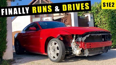 Rebuilding A Wrecked 2017 Ford Mustang Gt Part 2 Youtube