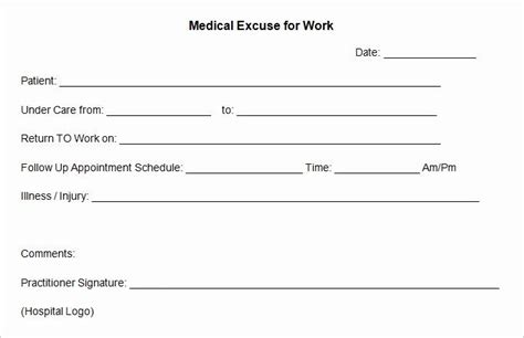 40 Return To Work Note Template In 2020 With Images Doctors Note