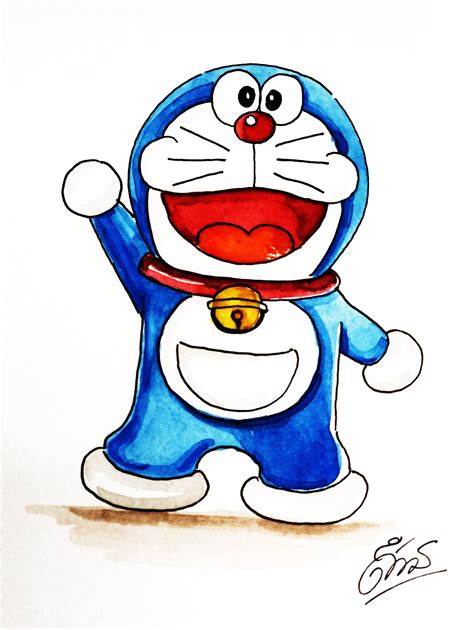 How To Draw Doraemon Cartoon Drawings Doraemon Cartoon