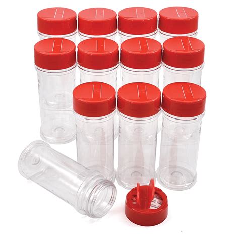 Plastic Jars With Lids 12 Pack Clear Plastic Jars 55 Oz Plastic Jars