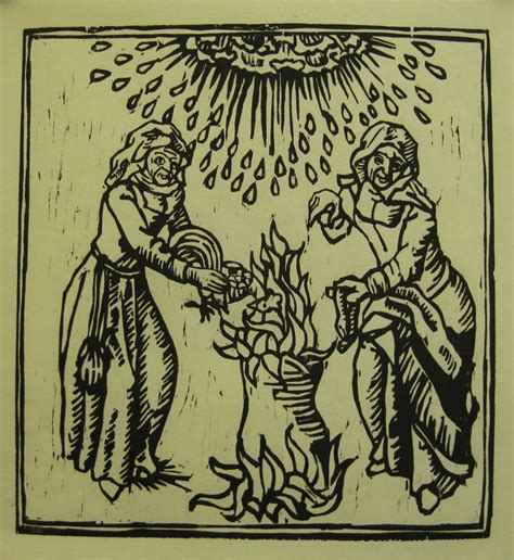 Witches Copied From An Anonymous 15th Century Woodcut Wiccan Art