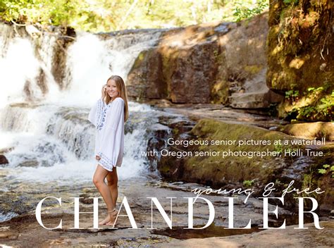 Beautiful And Natural Waterfall Senior Pictures In Oregon Holli True