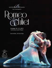 The Sacramento Ballets Romeo And Juliet Performance Program By