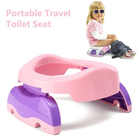 Baby Kids 2 In 1 Foldable Portable Travel Potty Chair Toilet Seat In