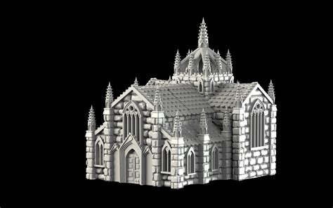 Cathedral Gothic Church 3d Model 3d Printable Cgtrader