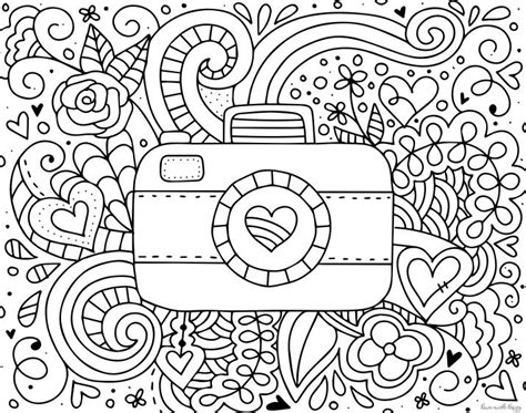 Camera Coloring Page Coloring Pages Coloring Books Cute Coloring Pages