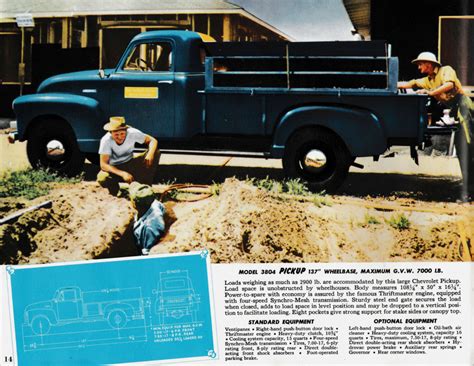 Nostalgia On Wheels 1952 Chevrolet Trucks Brochure Medium Duty