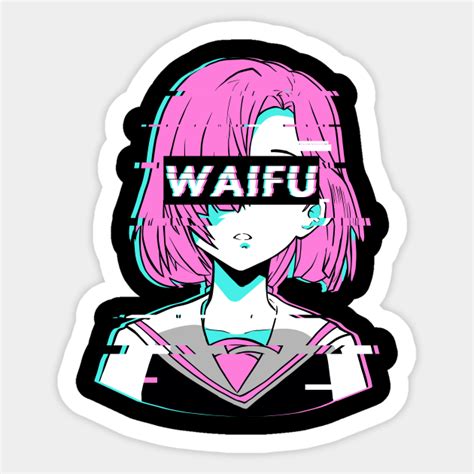 Aesthetic Vaporwave Anime Girl Vaporwave Aesthetic Sticker