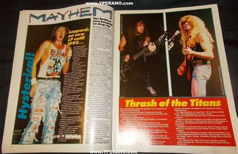 Kerrang 291 May 1990 Metallica Cover 7 Pages European Mini Tour Def Leppard Bruce