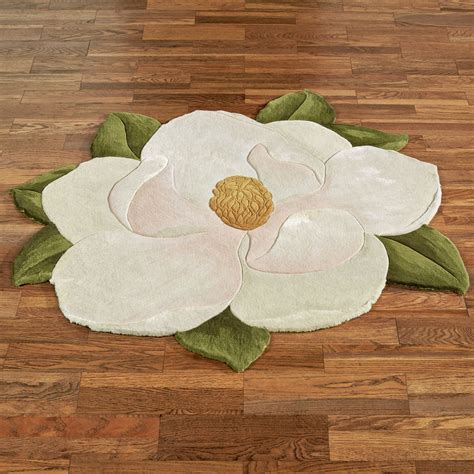 Carreen Magnolia Flower Shaped Rugs