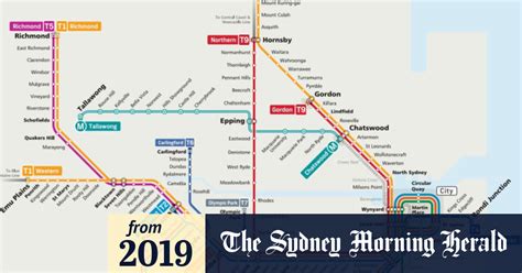 Sydney Trains Unveil Revamped Rail Map With T9 Northern Line From