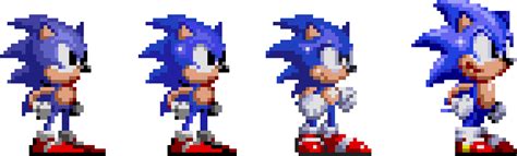 Download Sonicspritecompariso Classic Sonic Sprites Png Image With