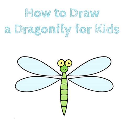 How To Draw A Dragonfly For Kids How To Draw Easy