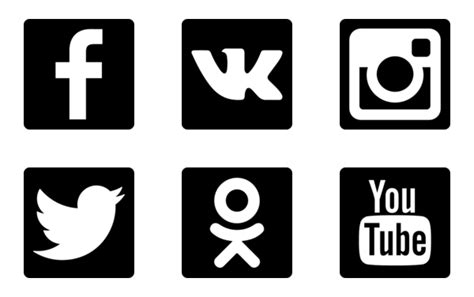 Social Icons Rounded Icon Pack Glyph 200 Svg Icons