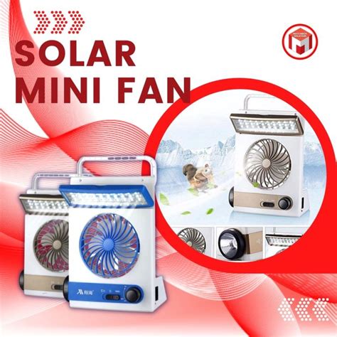 Original Solar Power Mini Fan With Led Table Lamp And Led Flashlight Mini