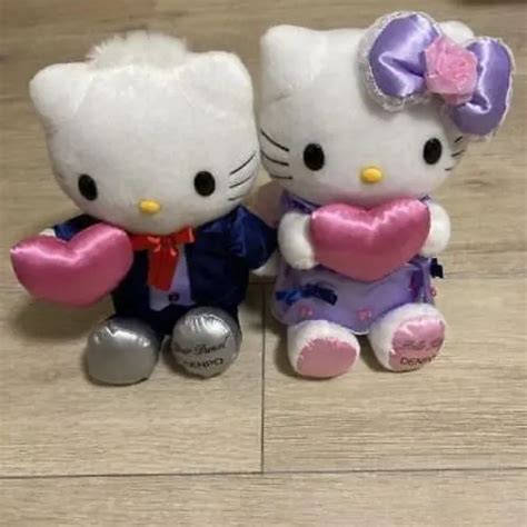 Sanrio Hello Kitty Dear Daniel Wedding Plush Doll Pair Set Heart Purple Dress 41 99 Picclick