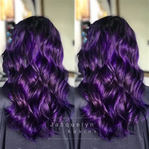 Dark Violet Hair Purple Natural Hair Deep Purple Hair Purple Hair Color Ombre Bright Purple