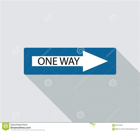 Icon One Way Traffic Sign Illustrated Stock Illustration Illustration