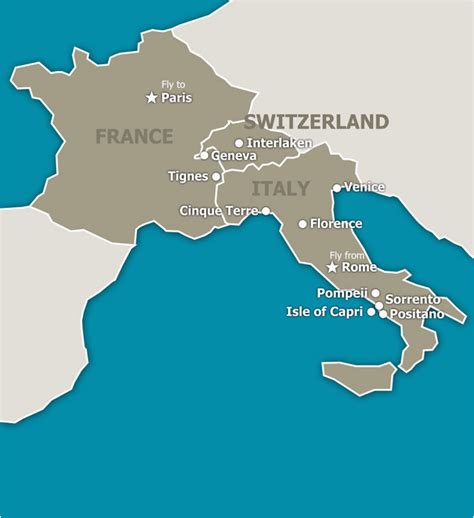 Europe Map Switzerland Italy France United States Map