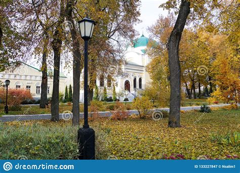 Autumn Landscape Autumn In The Monastery Stock Image Image Of