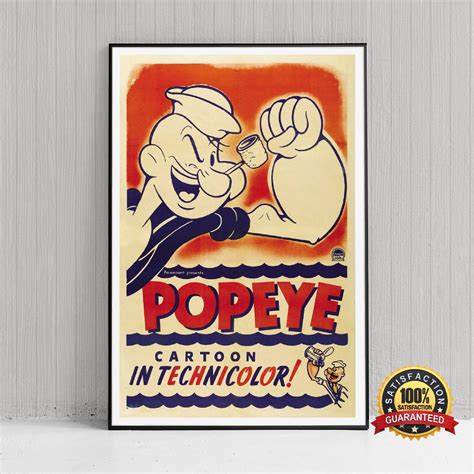 Popeye Movie Poster Funny Popeye Cartoon Movie Prints Popeye Film Classic Poster Cartoon