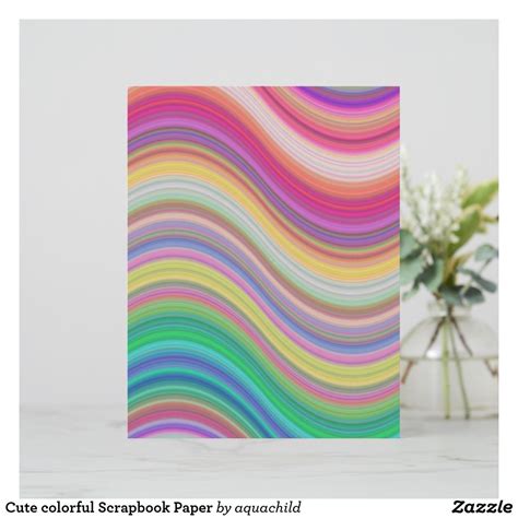 Cute Colorful Scrapbook Paper Zazzle Colorful Scrapbook Colorful