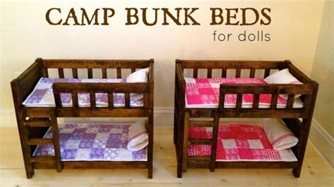 camp style bunk beds for american girl or 18 dolls ana white