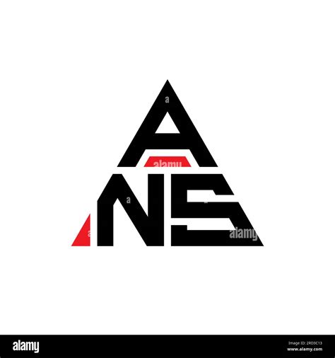 Ans Triangle Letter Logo Design With Triangle Shape Ans Triangle Logo