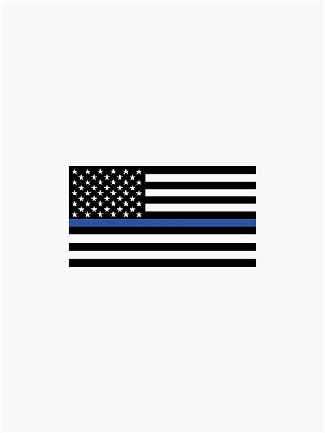 Thin Blue Line Flag Sticker For Sale By Gibsonakers Redbubble