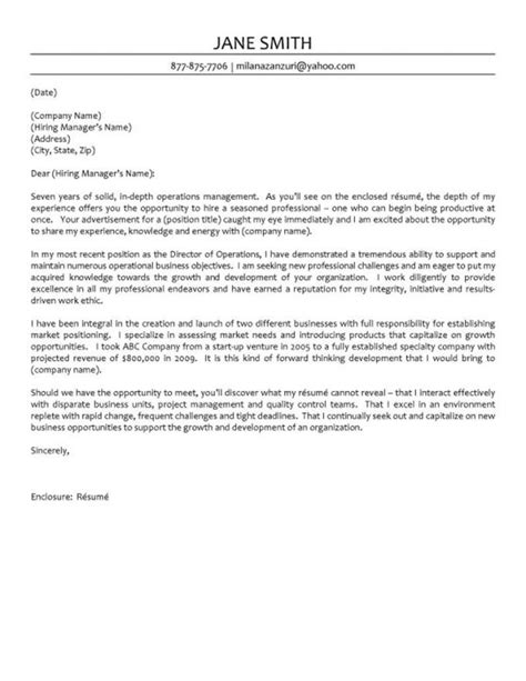 Get Our Example Of Operations Manager Cover Letter Template For Free