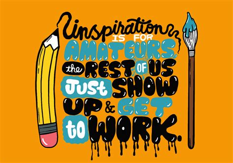 Inspiration Is For Amateurs Lettering 213812 Vector Art At Vecteezy