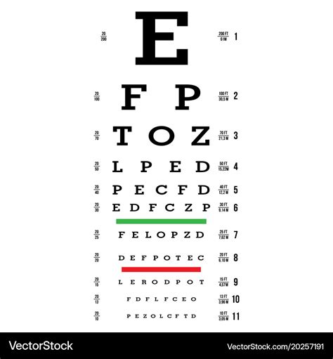 Eye Test Chart Letters Chart Vision Exam Vector Image Sexiz Pix