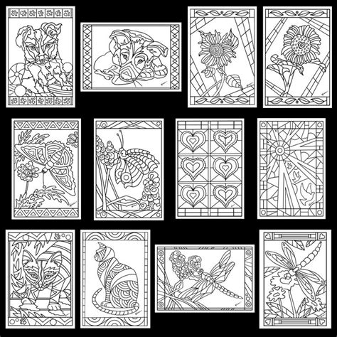 Adult Coloring Greeting Cards By Colorfest Boxed Set Of 12 Unique Artist Designs With Envelopes
