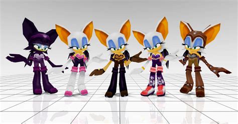 Rouge Costumes From Sonic Rivals 2 By Oneirio On Deviantart