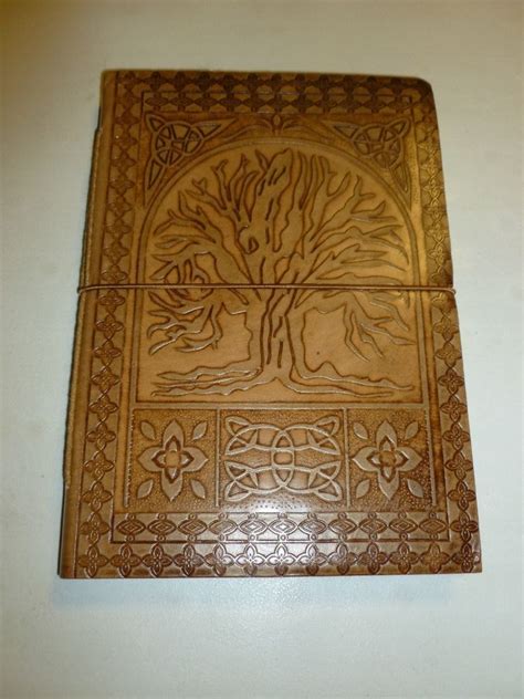 Tan Leather Celtic Tree Of Life Embossed Decorative Journal Celtic