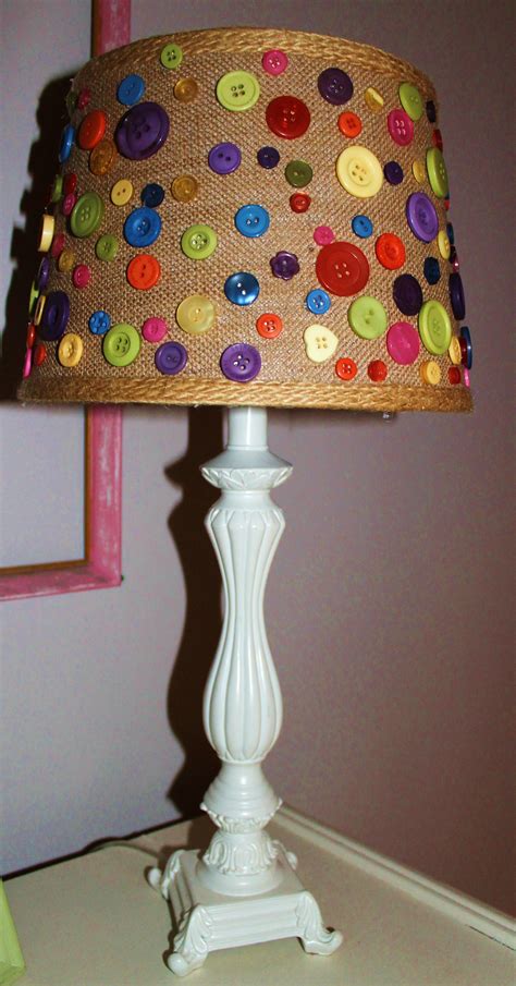 Button Lamp Vintage Jewelry Ideas Burke Decor Lampshades Neat