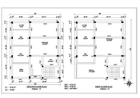 Residential House Layout Plan And Framing Plan Structure Details Dwg