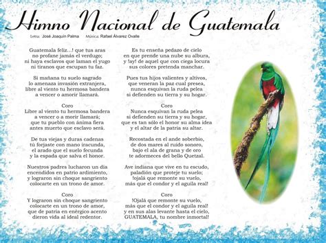 Himno Nacional De Guatemala Letra Actual Original Y Notas Flauta