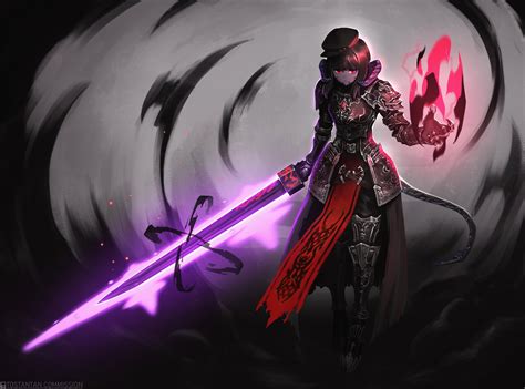 warrior of light and dark knight (final fantasy and 1 more) drawn by
