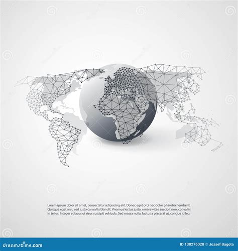Cloud Computing And Networks Concept With World Map Global Digital