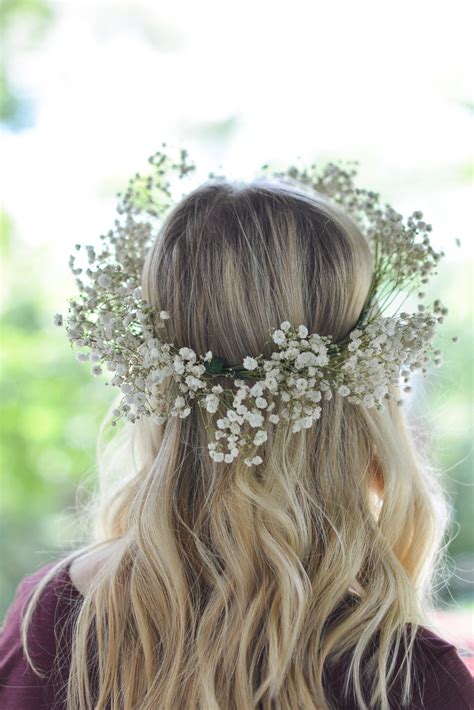 How To Make A Babys Breath Flower Crown Paisley And Sparrow