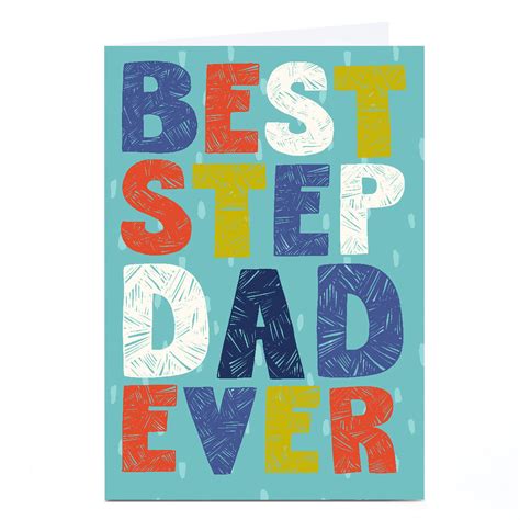 Buy Personalised Bev Hopwood Father S Day Card Best Step Dad Ever For Gbp 2 29 Card Factory Uk