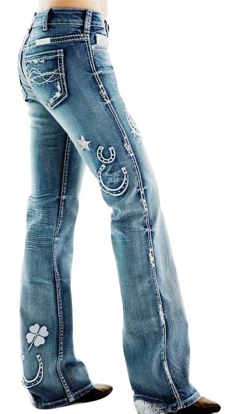 Cowgirl Tuff Jeans Womens Double Lucky Unbelieveable Light Wash Jdlunb Clothing Shoes